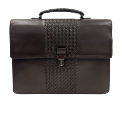 Maletín Grande,Piel,Intrecciato,Marrón,155169,DB,3*